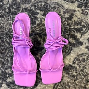 Public Desire Hot Pink Strappy Heels
